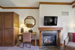 Get cozy by the fireplace after experiencing all the fun at Spruce Peak Village